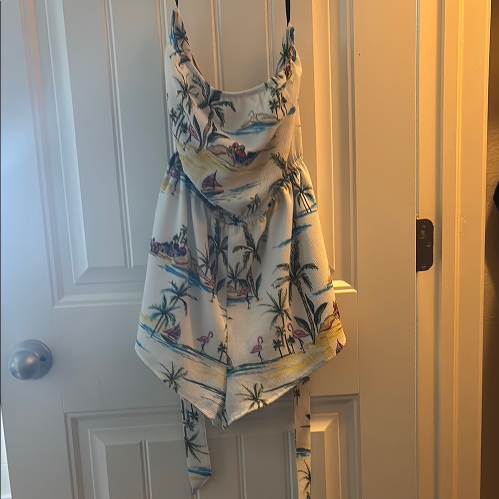 Tropical Print Jump Suit